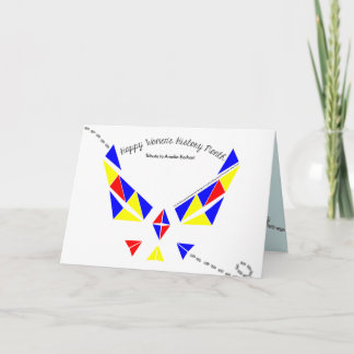 Tarjeta de felicitación de Ameila Earhart del mes