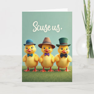 Tarjeta de Felicitación de Amigables Aves Encantad