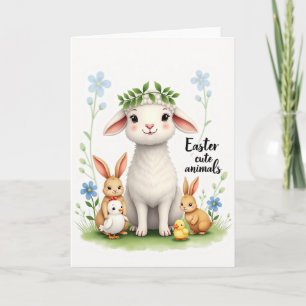 Tarjeta de Felicitación de Amigos Cordero Suave