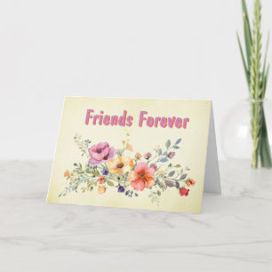 Tarjeta de felicitación de Amigos por siempre