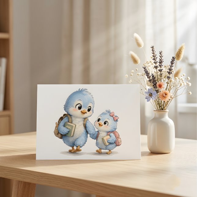 Tarjeta de felicitación de amistad familiar Blue B (Subido por el creador)