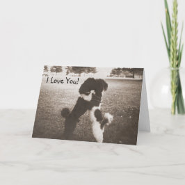 Tarjeta de felicitación de amor de pipa