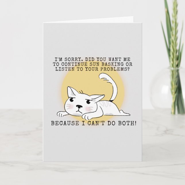 Tarjeta de felicitación de amor dura para gato (Anverso)