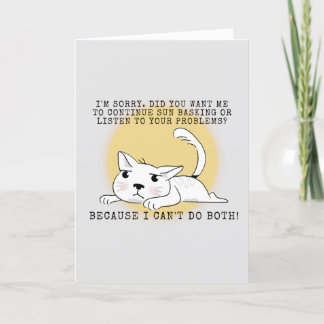 Tarjeta de felicitación de amor dura para gato