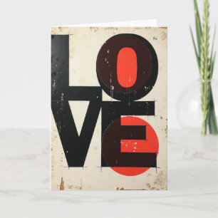 Tarjeta de Felicitación de Amor Minimalista y Auda