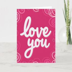 Tarjeta de felicitación de amor romántico