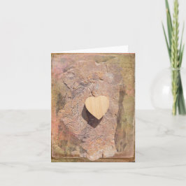 Tarjeta de felicitación de amor sólido como una ro
