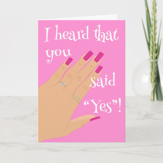 Tarjeta de Felicitación de Anillo de Compromiso Ro (Anverso)