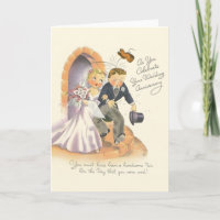 Tarjeta de Felicitación de Aniversario de Boda Vin