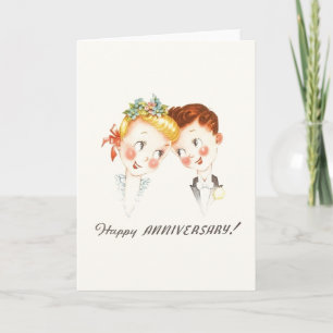 Tarjeta de felicitación de aniversario de época