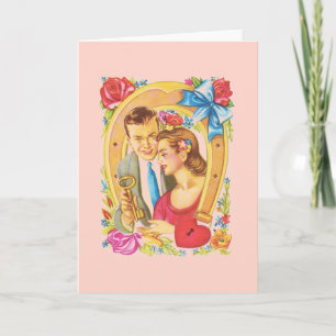 Tarjeta de felicitación de aniversario de época