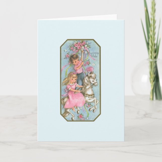 Tarjeta de felicitación de aniversario de época (Anverso)