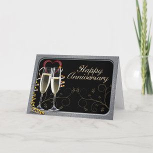 Tarjeta de felicitación de aniversario deseos de c
