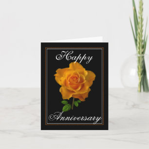 Tarjeta de felicitación de aniversario feliz Rosa 