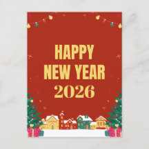 Tarjeta de felicitación de Año Nuevo 2026 - Tarjet
