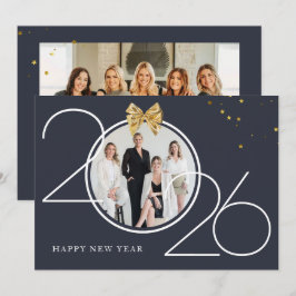 Tarjeta de felicitación de Año Nuevo con foto en d