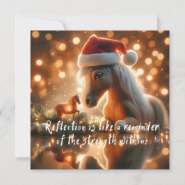 Tarjeta de felicitación de Año Nuevo con un caball