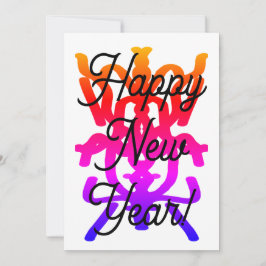 Tarjeta de felicitación de Año Nuevo Feliz