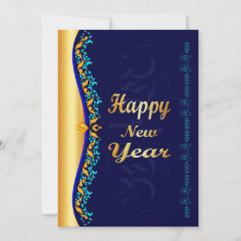 Tarjeta de felicitación de Año Nuevo Feliz