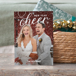 Tarjeta de felicitación de Año Nuevo Feliz con rem