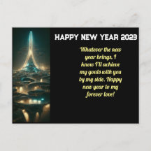 tarjeta de felicitación de año nuevo para 2023 con