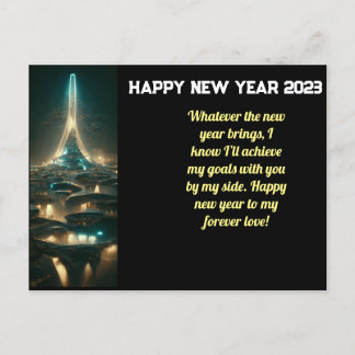 tarjeta de felicitación de año nuevo para 2023 con