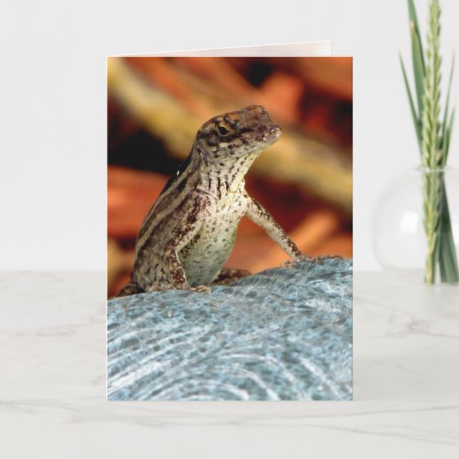 Tarjeta de felicitación de Anole Marrón (Lizard) (Anverso)