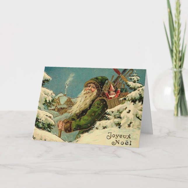Tarjeta de felicitación de antiguos Navidades fran (Anverso)