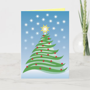 Tarjeta de felicitación de árbol de Navidad