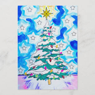 Tarjeta de Felicitación de Árbol de Navidad