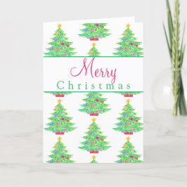 Tarjeta de felicitación de árbol de Navidad