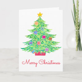 Tarjeta de felicitación de árbol de Navidad