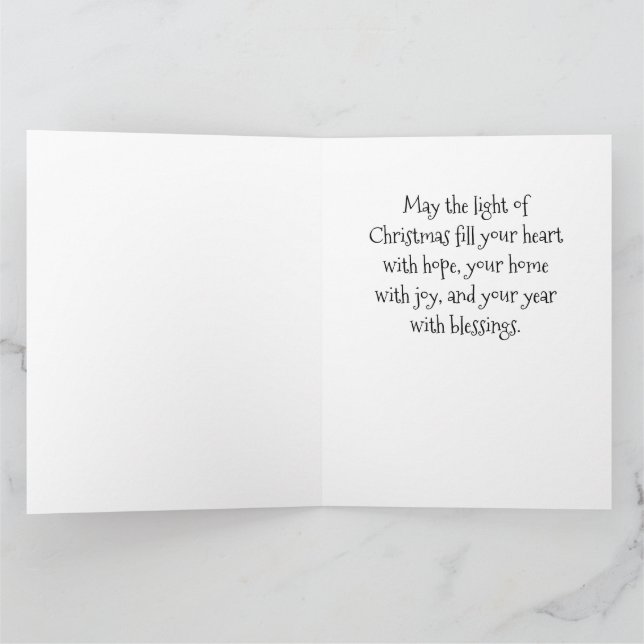 Tarjeta de felicitación de árbol de Navidad de art (Interior)