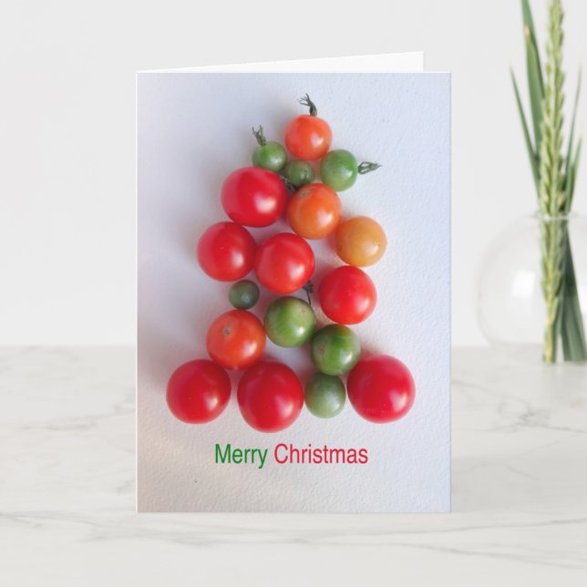 Tarjeta de felicitación de árbol de navidad de tom (Anverso)