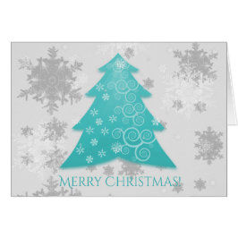 Tarjeta de felicitación de árbol de Navidad festiv