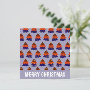 Tarjeta de felicitación de árbol de Navidad multic