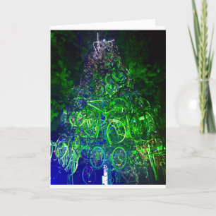 Tarjeta de felicitación de árbol de Navidad para b