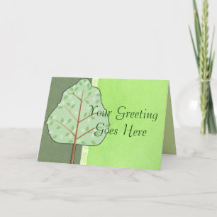Tarjeta de felicitación de árbol de Woodland