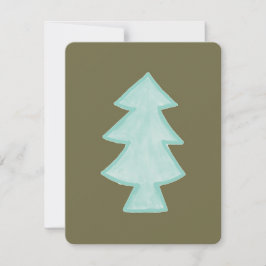 Tarjeta de felicitación de árbol esbozada