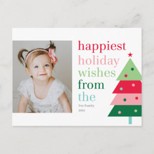 Tarjeta de Felicitación de Árbol más Feliz Moderna
