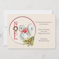 Tarjeta de Felicitación de Ardilla de Navidad