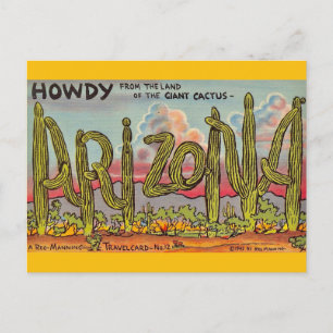 Tarjeta de felicitación de Arizona Cactus