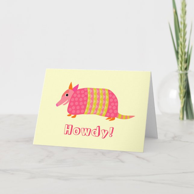 Tarjeta de felicitación de Armadillo (Anverso)