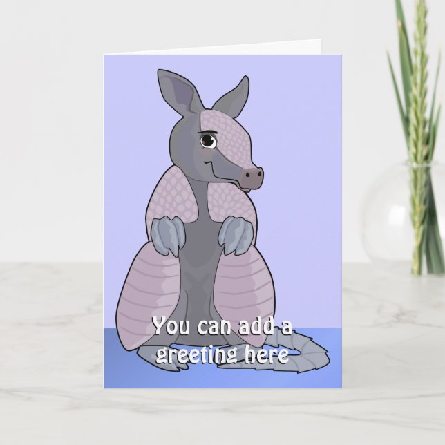 Tarjeta de felicitación de Armadillo de Cartoony (Anverso)
