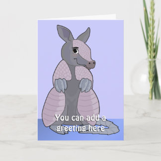 Tarjeta de felicitación de Armadillo de Cartoony