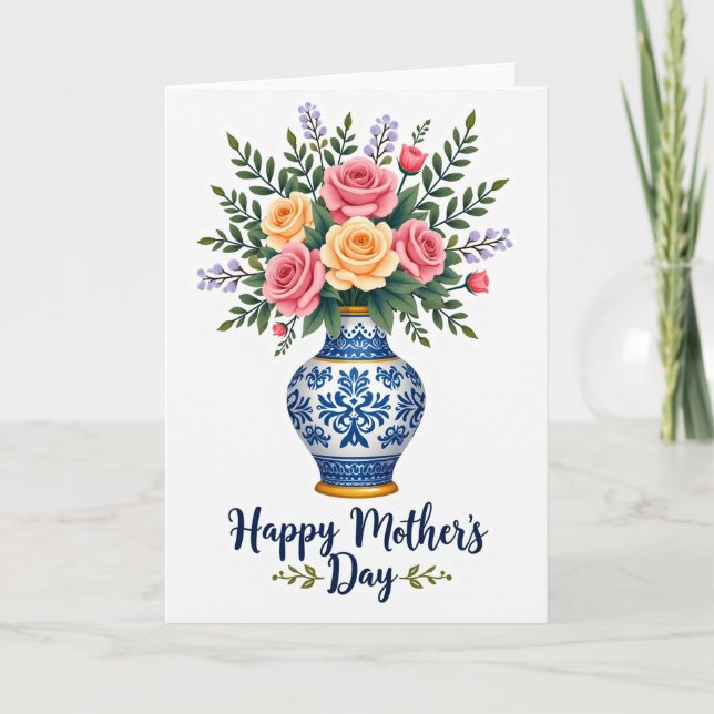 Tarjeta de felicitación de arreglo floral (Anverso)