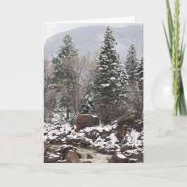 tarjeta de felicitación de arroyo nevado