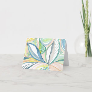 Tarjeta de felicitación de arte abstracto de hoja