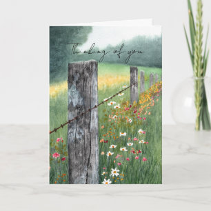 Tarjeta de felicitación de arte al acuarela, flora