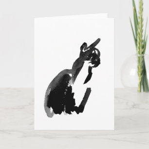 Tarjeta de felicitación de arte de lavado con pinc